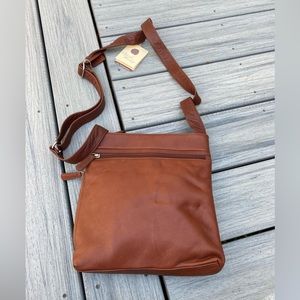 Brand new Osgoode Marley Leather Brandy Top Zip Crossbody (NWT)